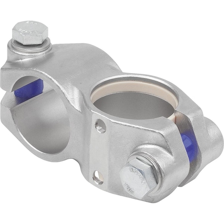 Kipp Tube Clamp 4-Way Flat For Linear Actuator Form:B, A=40, Type=40, Stainless 1.4308 Electropolished K0496.14040